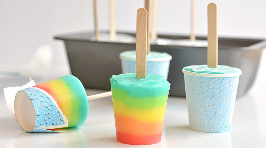 Easy Rainbow Pops